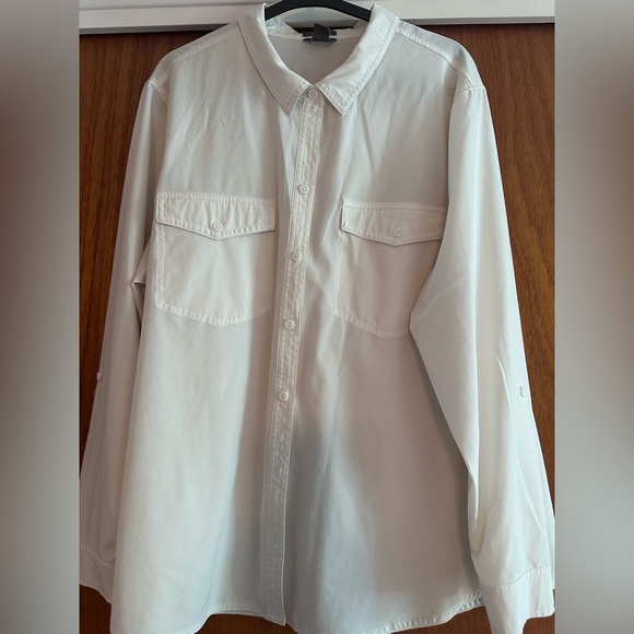 Eddie Bauer White Casual Button Down Shirt - Picture 1 of 3
